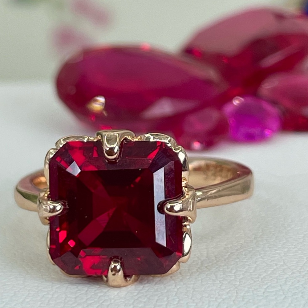 6ct Pigeon Ruby 14k Rolled Rose Gold Electroplated multiple sizes - Picture 3 of 16